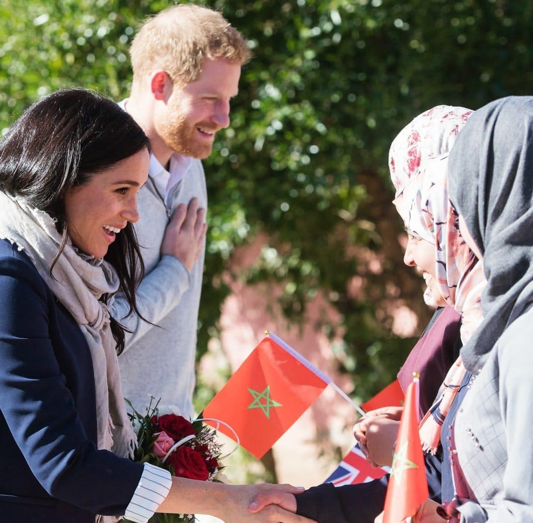  Pangeran Harry dan Istrinya Meghan Markle Tiba di Pegunungan Atlas Maroko