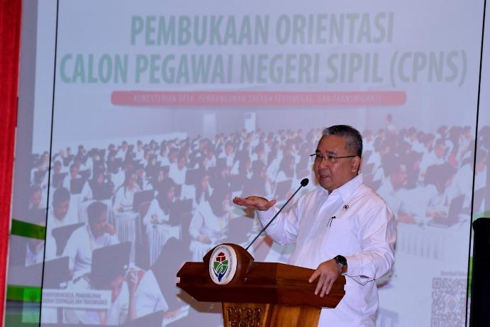  Di Hadapan 500 CPNS Kemendes PDTT, Menteri Eko Ajak untuk Meningkatkan Kapasitas