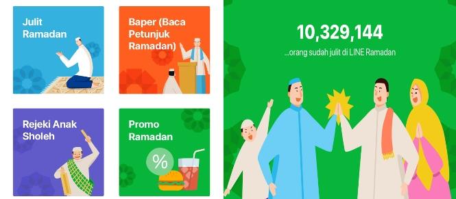  Dari Julit hingga Baper, Begini Tampilan Fitur Ramadhan di Line 