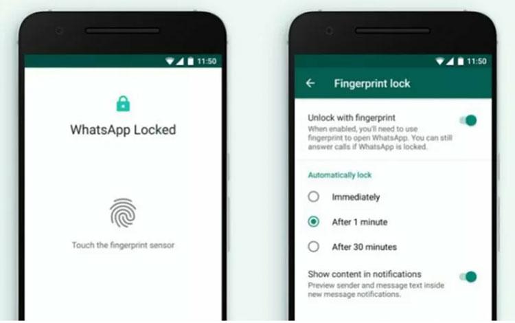  Fingerprint Lock Sudah Tersedia di WhatsApp Android