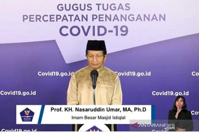  Imam Besar Masjid Istiqlal Ajak Masyarakat Salat Id di Rumah