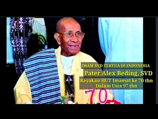  Alex Beding SVD, Pastor Paling Senior di Flores, Rayakan 70 Tahun Imamat