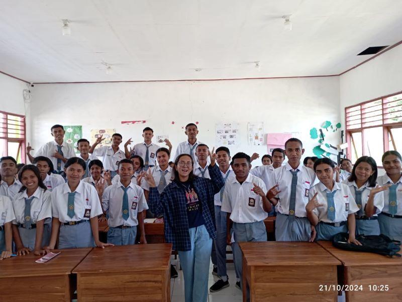  Peduli pada Sektor Pendidikan, Relawan BaJaga Sosialisasi di SMA Kristen Kefamenanu 