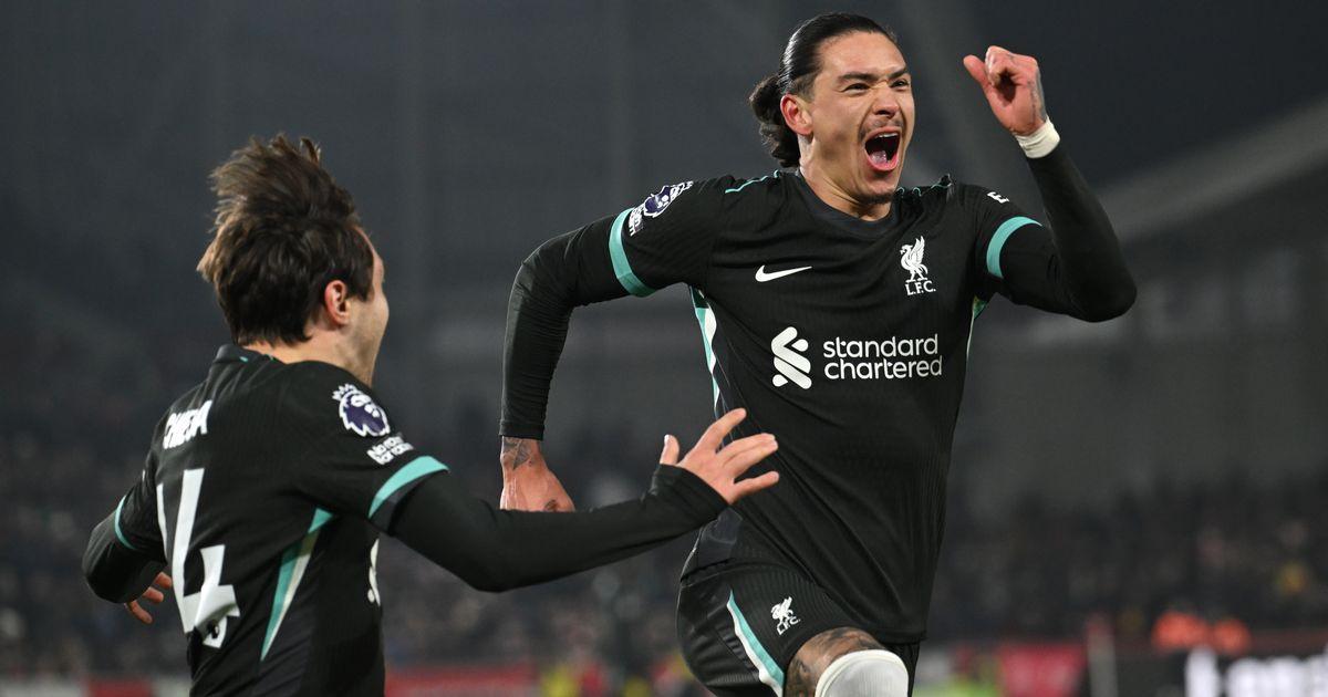 Dramatis, Darwin Nunez Cetak Dua Gol Kemenangan Liverpool vs Brentford di Menit Tambahan