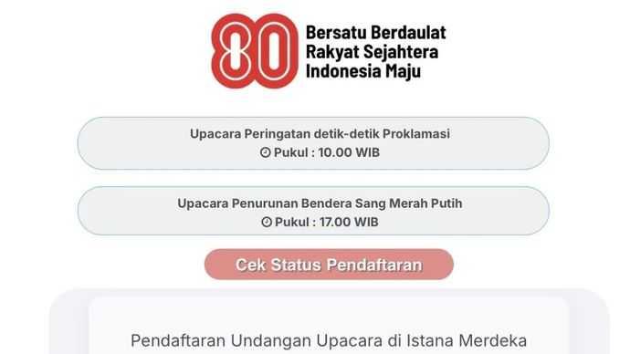  Tingginya Antusiasme Publik, Istana Buka Lagi Pendaftaran Upacara HUT ke-80 RI