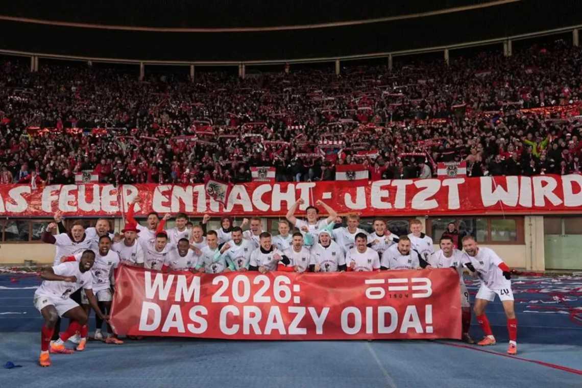  Austria Akhiri Penantian 28 Tahun, Lolos ke Piala Dunia 2026