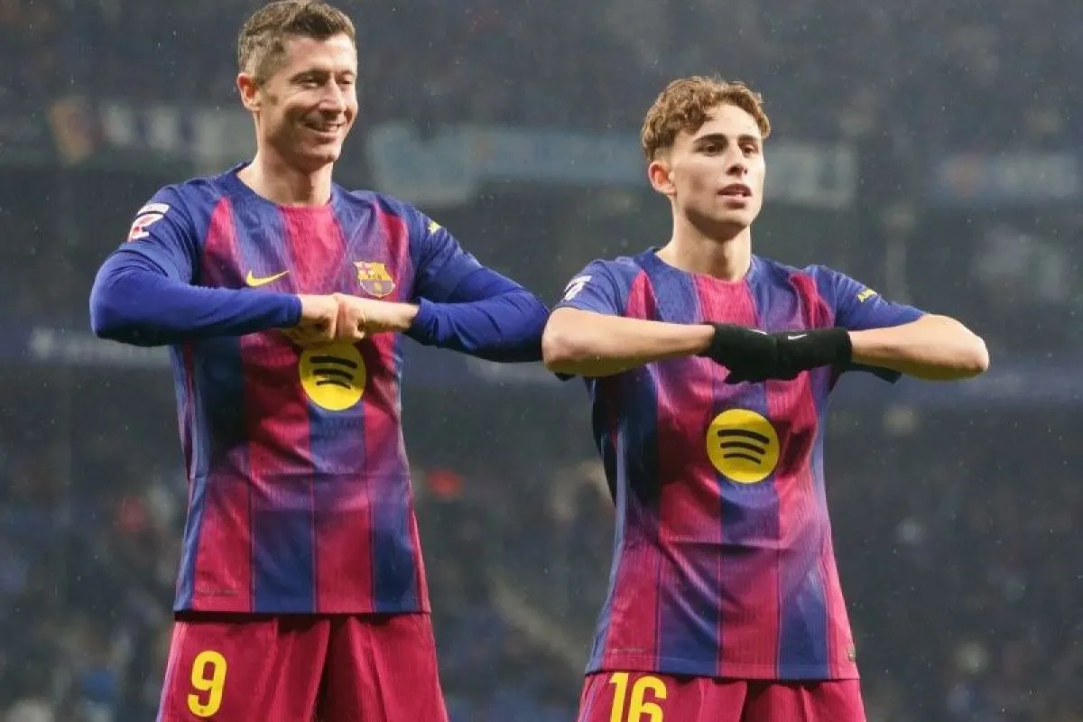  Barcelona Menangi Derby Katalunya, Gol Telat Olmo dan Lewandowski Bungkam Espanyol