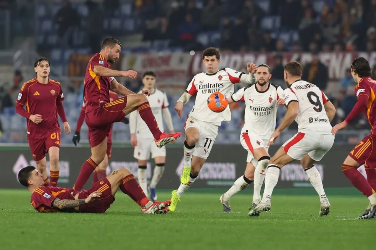 AS Roma vs AC Milan Berakhir Imbang 1-1, Duel Sengit di Olimpico
