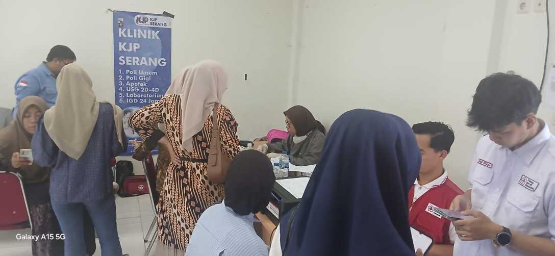  KJP Serang Perkuat Peran Garda Terdepan Kesehatan Lewat Aksi Donor Darah di Universitas Primagraha